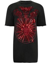 Philipp Plein - Mini Open-Back Front-Sequin Dress - Lyst