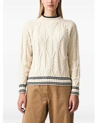 Helly Hansen - Cable-Knit Striped-Trim Sweater - Lyst