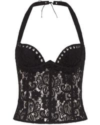 Ludovic de Saint Sernin - Lilo Eyelet-Embellished Lace Top - Lyst