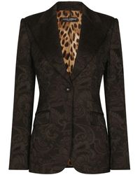 Dolce & Gabbana - Single-breasted Blazer Jacket - Lyst
