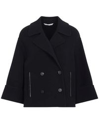 Peserico - Double-Breasted Coat - Lyst