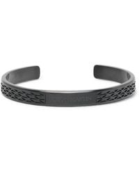 Aston Martin Watches - Engraved-Logo Cuff Bracelet - Lyst
