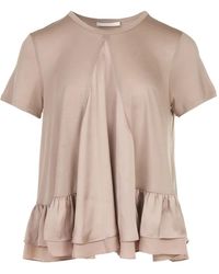 Club21 - T-Shirt Kayla À Volants - Lyst