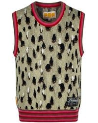 PDF - Leopard-Print Knitted Vest - Lyst