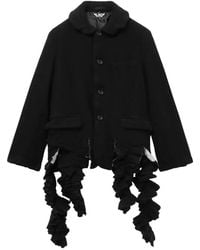 COMME DES GARÇON BLACK - Ruffled Jacket - Lyst