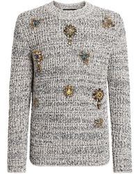 Dolce & Gabbana - Maglione Girocollo Con Decorazione - Lyst