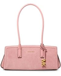 Michael Kors - Laila Small Suede Shoulder Bag - Lyst