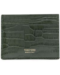 Tom Ford - Crocodile-embossed Leather Cardholder - Lyst