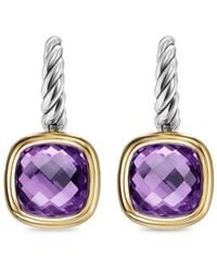 David Yurman - 18Kt And Sterling Albion Amethyst Drop Earrings - Lyst