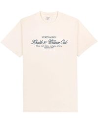 Sporty & Rich - H&W Club Cotton T-Shirt - Lyst