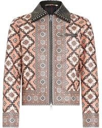 Etro - Studded Printed Shirt Jacket Printed Jacket With Studs - Lyst