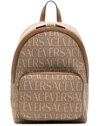 Versace - Rucksack Mit Logo-Print - Lyst