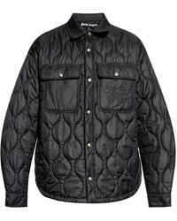 Palm Angels - 100 Gr Embroidered-Logo Quilted Jacket - Lyst