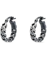MM6 by Maison Margiela - Chain-Link Hoop Earrings - Lyst