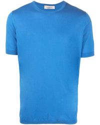 Laneus - Cotton-silk-blend T-shirt - Lyst
