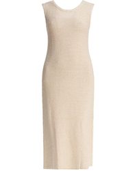 Sandbeige - Knitted Sleeveless Dress - Lyst