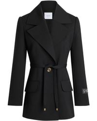 Patou - Single-Breasted Belted Wool Jacket - Lyst