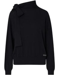Liu Jo - Logo-Embellished Scarf-Detail Sweatshirt - Lyst