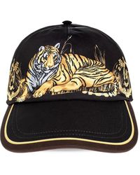 Versace - Tiger Baroque-Print Cap - Lyst
