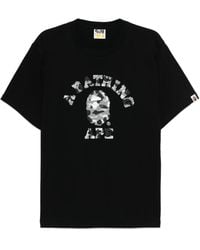 A Bathing Ape - 1St Camo College T-Shirt - Lyst