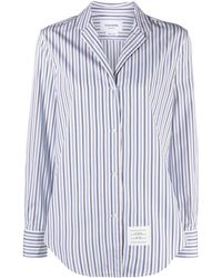 Thom Browne - Camisa a rayas de manga larga - Lyst
