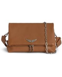 Zadig & Voltaire - Bandolera con placa del logo - Lyst