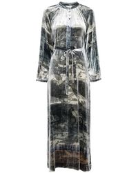 Pierre Louis Mascia - Kanpur Belted Graphic-Print Midi Dress - Lyst