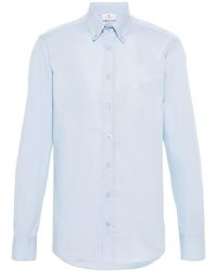 Etro - Logo Cotton Shirt - Lyst