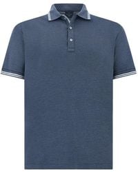Paul & Shark - Striped-Trim Polo Shirt - Lyst