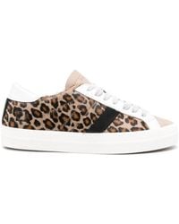 Date - Hill Low Leopard-print Sneakers - Lyst