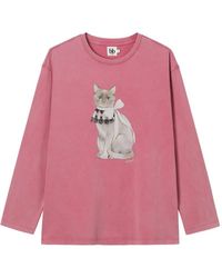 B+ AB - Cat-Print Long-Sleeve T-Shirt - Lyst