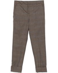 Incotex - Prince-Of-Wales-Check Turned-Up Trousers - Lyst