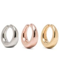 Panconesi - Curved Earrings Set Of Three - Lyst