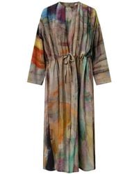 Anntian - Printed Tie-Waist Dress - Lyst