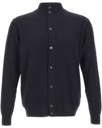 FILIPPO DE LAURENTIIS - Geometric-Pattern High-Neck Cardigan - Lyst