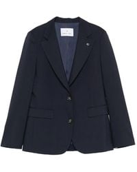 Manuel Ritz - Logo-Pin Single-Breasted Jacket - Lyst