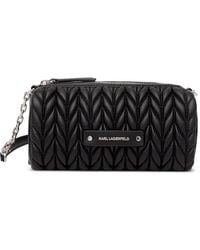KARL LAGERFELD - Quilted Leather Shoulder Bag - Lyst