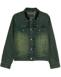 Simone Rocha - Embellished-Collar Denim Jacket - Lyst