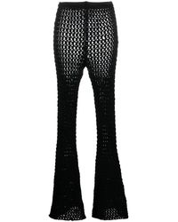 Moschino - Crochet-Knit Flared Trousers - Lyst