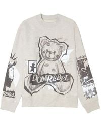 DOMREBEL - High Low Bear-Print Sweatshirt - Lyst