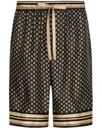 Dolce & Gabbana - Shorts aus Seide mit Monogramm - Lyst