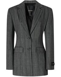 Pinko - Pinstripe-Pattern Single-Breasted Blazer - Lyst
