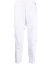 Low Brand - Stretch-cotton Tapered Trousers - Lyst