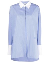 Loewe - Contrast-Cuff Oversize Shirt - Lyst