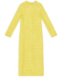 Balenciaga - Robe Crayon Mi-Longue À Design Tressé - Lyst