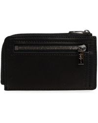 discord Yohji Yamamoto - Logo-Detail Leather Card Holder - Lyst