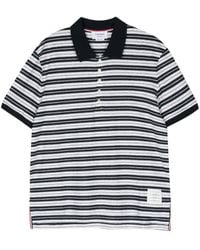 Thom Browne - Linen Blend Polo Shirt - Lyst