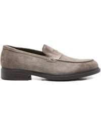 Doucal's - Penny-Slot Suede Loafers - Lyst