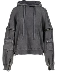VIVAMUS - Zip-Detail Panelled Hoodie - Lyst