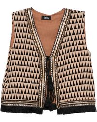 Dixie - Blouse Met Geometrische Print En Pailletten - Lyst